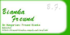 bianka freund business card